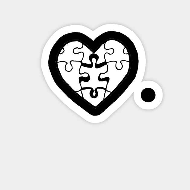 Piece of my heart Sticker by NewRootsDesigns